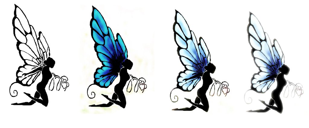 1024x426 Fairy Silhouette Tattoo By Hinyart