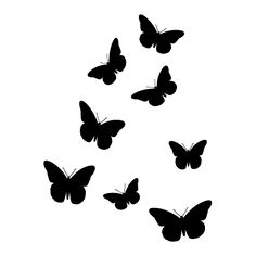 236x236 Flying Black Butterfly