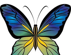 300x233 Cute Green Silhouette Butterfly Logo Vector Free Vectors Ui