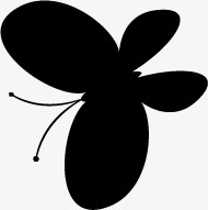 190x191 Butterfly, Black, Butterfly Silhouette, Butterfly Vector Png