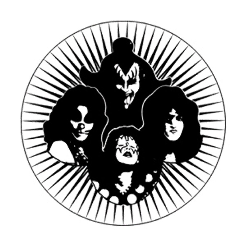 1001x1001 Kiss Silhouettes Button