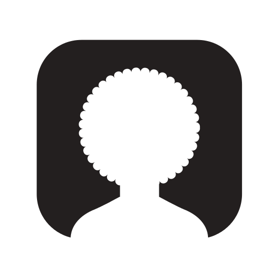 550x550 Silhouette User Avatar Square Button
