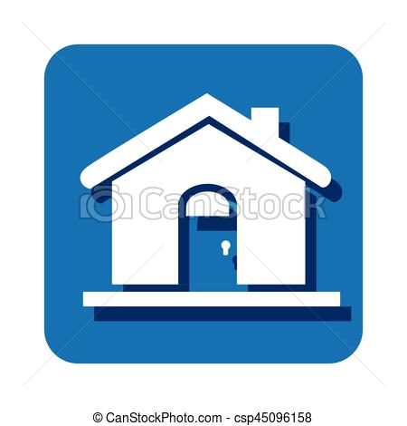 450x470 Square Button Silhouette House Icon Design Vector Clipart
