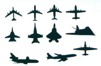 415x275 Vinyl Military Aircraft Decals For Your Car, Windows Or Helmets