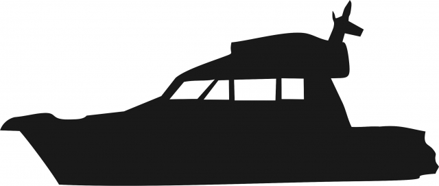 640x271 Cabin Cruiser Silhouette Laser Cut Appliques