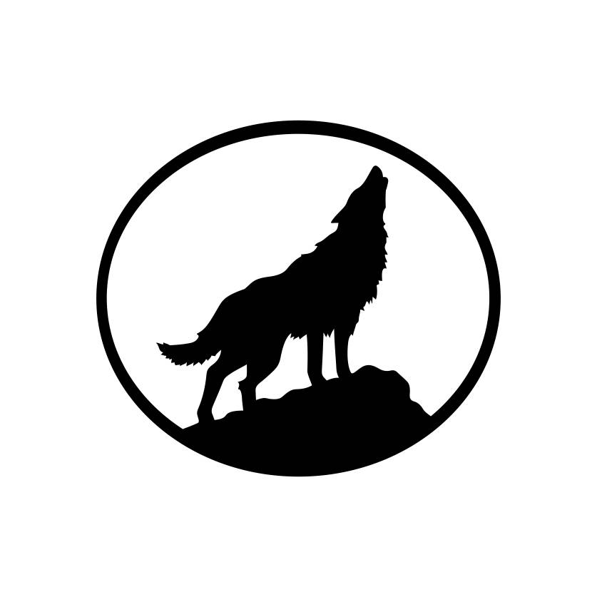 837x837 Wolf Howling Oval Animal Graphics Svg Dxf Eps Png Cdr Ai Pdf
