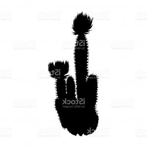 300x300 Cute Cactus Icon Silhouette Vector Illustration Shopatcloth