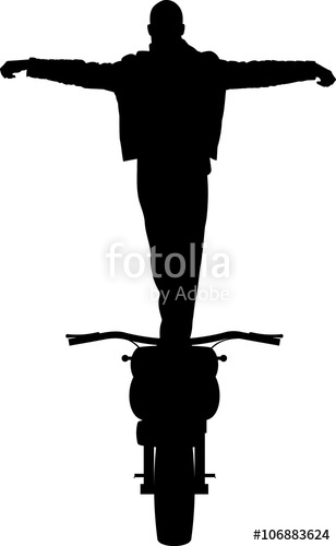 308x500 Staying On Cafe Racer Motorcycle Full Height Hands Raising Front