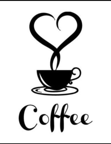 386x499 Coffee Station Cafe Kitchen Vinyl Decalsticker Walls Windows