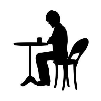 340x340 Free Silhouette Vector Cafe, Icon