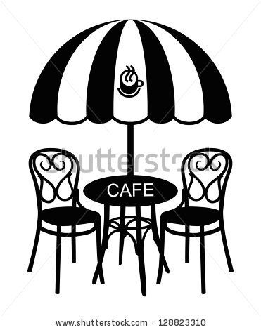 371x470 Vector Street Cafe, Silhouette Cafe Sign By Ensieh, Via