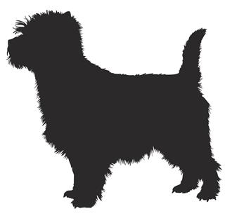 320x311 Cairn Terrier Silhouette Decal Sticker