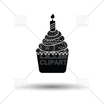 400x400 First Birthday Cake Icon Royalty Free Vector Clip Art Image
