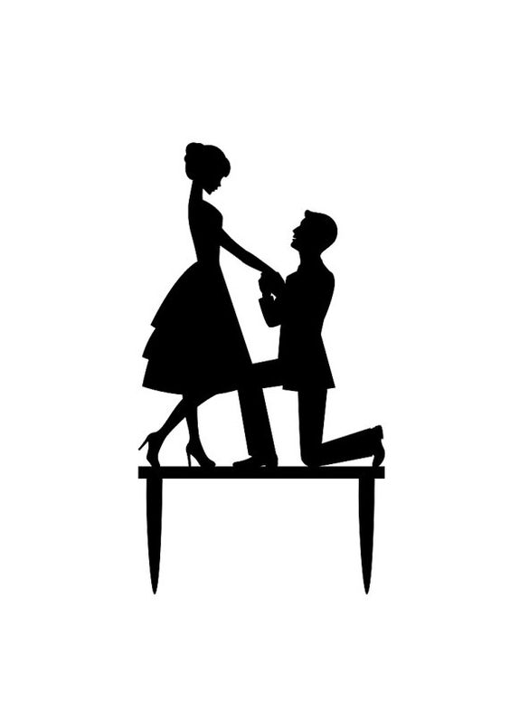 564x797 Wedding Cake Topper Vector
