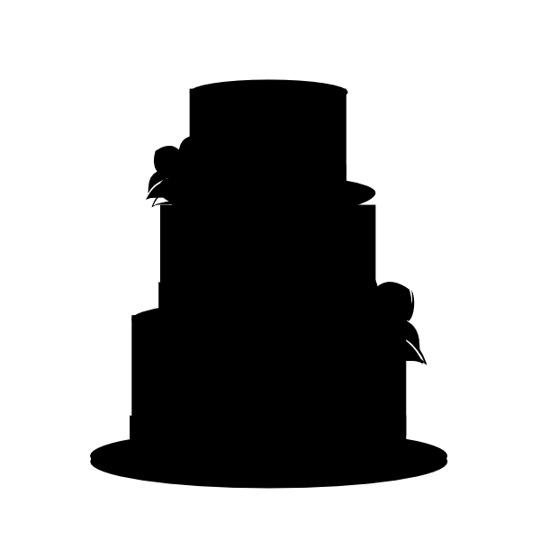 600x600 Black Wedding Cake Clip Art