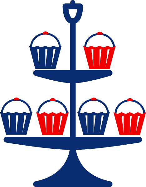 468x596 Cup Cake Stand Clip Art