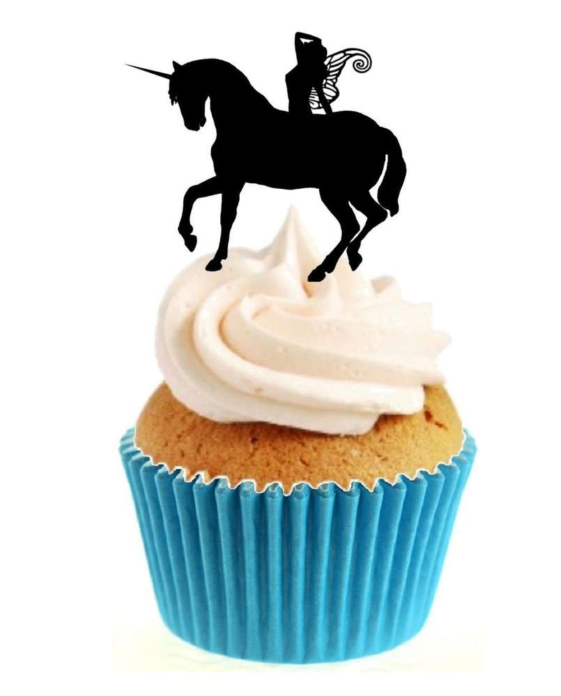 805x999 Fairy On Unicorn Silhouette Stand Up Toppers