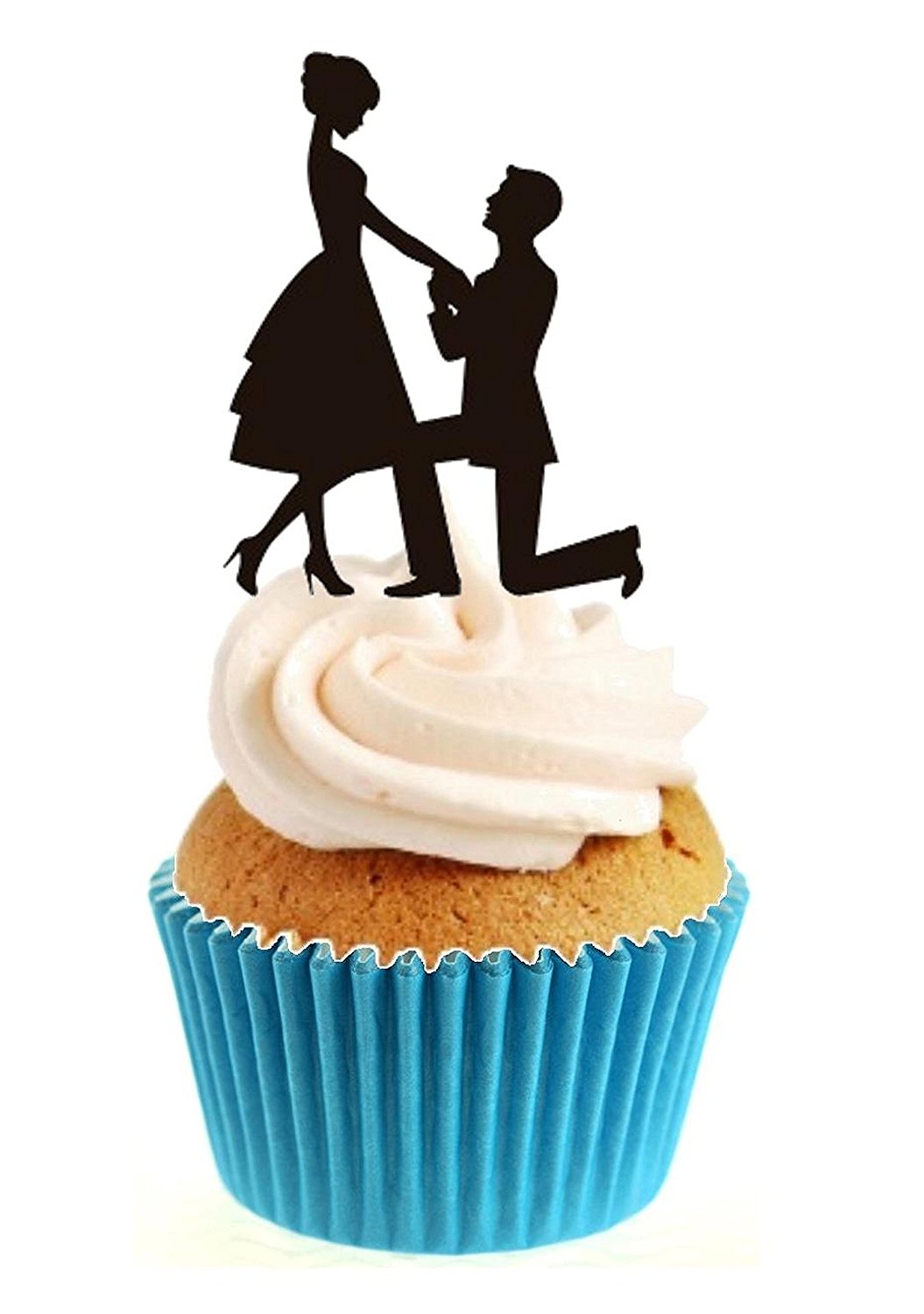 1055x1500 Novelty Engagement Romance Proposal Silhouette 12 Edible Stand Up