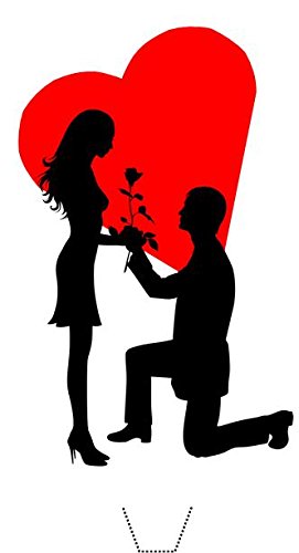 271x500 Novelty Romantic Couple Engagement Proposal Heart Silhouette 12