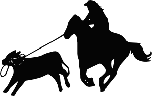 Calf Roper Silhouette at GetDrawings | Free download