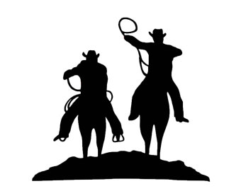 340x270 Roping Cowboy Vinyl Etsy