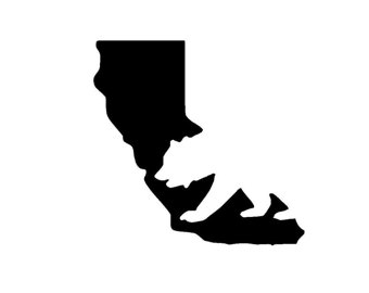 340x270 Small California State Bear Vinyl Decal 3.5in By 4in