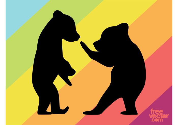 700x490 Bear Silhouette Free Vector Art