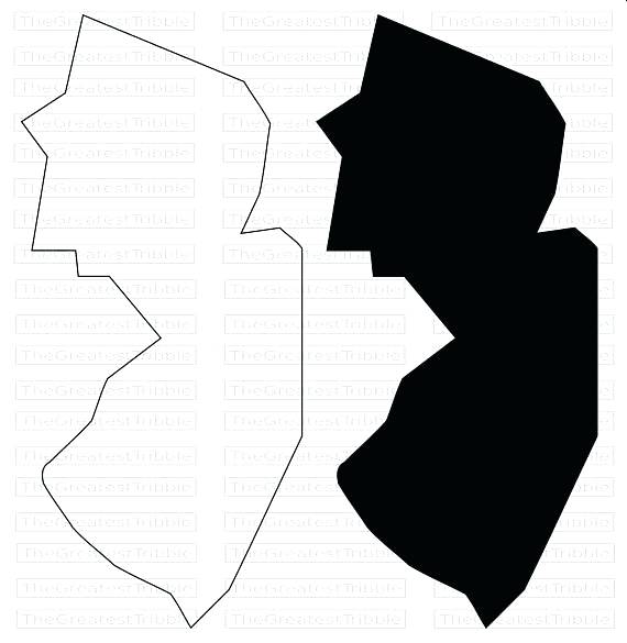 570x585 New Jersey Map Outline