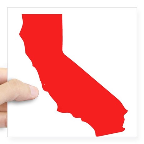 460x460 California State Outline Stickers
