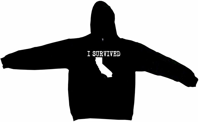 679x416 I Survived State Of California Silhouette Men's Hoodie