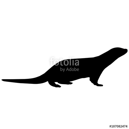 500x500 Otter Silhouette Vector Graphics Stock Image And Royalty Free