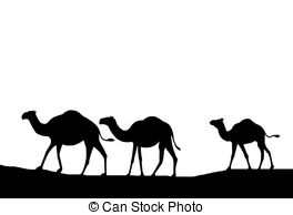 264x194 Camels Silhouette. Illustration, Sunset And The Silhouette