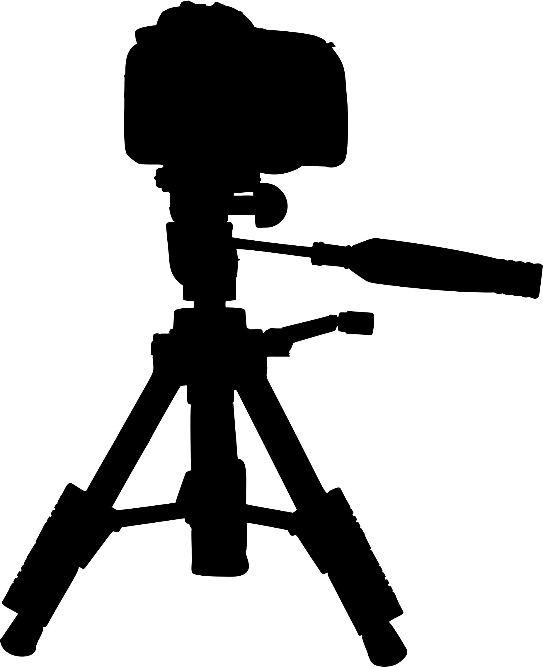 1853x2278 Camera On Tripod Silhouette Icons Png