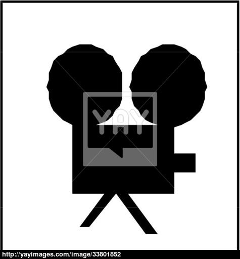 475x512 Movie Camera Silhouette Vector
