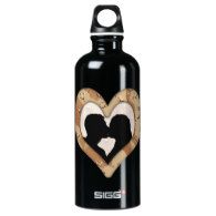 195x195 Military Camouflage Heart Couple Silhouette Mini Business Card