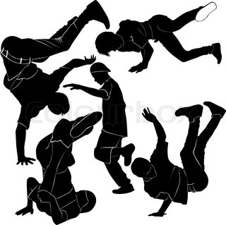 320x319 Breakdance Silhouette Break Dance Stock Vector Colourbox
