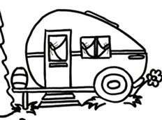 232x173 Happy Camper Clipart pattern Set