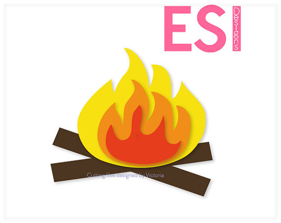 570x454 Camping Svg, Dxf, Eps, Campfire, Cutting Design Files For Use