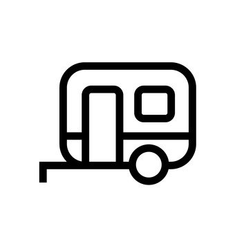340x340 Free Silhouettes Car, Icon, Camper