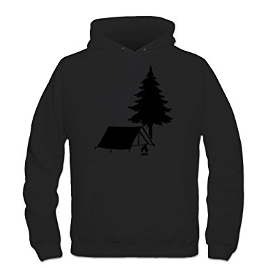 385x385 Shirtcity Camping Tent With Tree Silhouette Hoodie