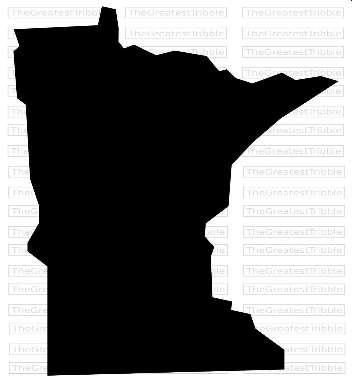 1382x1500 Minnesota State Map Eps Svg Png Jpg Vector Graphic Clip Art