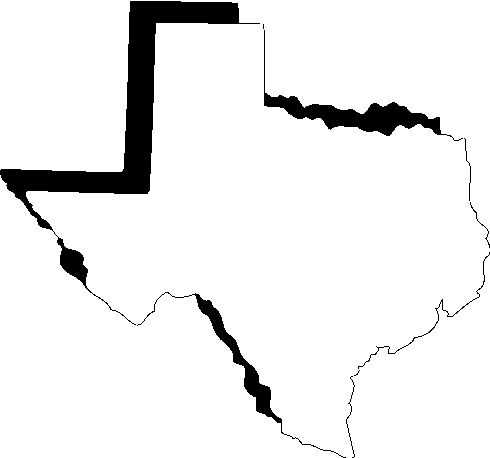 490x458 Texas Outline