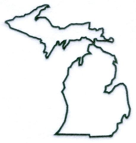 459x484 Maps Michigan State Map Outline Silhouette Vinyl Wall Decoration