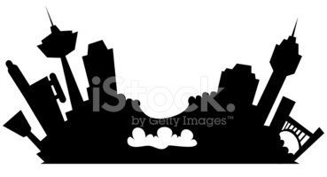 369x200 Niagara Falls, Canada Cartoon Silhouette Stock Vectors