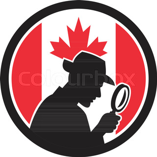 320x320 Icon Retro Style Illustration Of A Canadian Police Canine Team