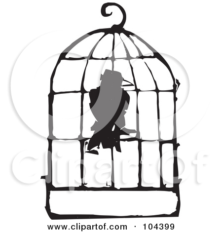 450x470 In A Cage Clipart