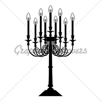 325x325 Set Of Candelabra Silhouettes Gl Stock Images
