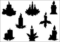 236x165 Christmas Candle Silhouette Vector Download Christmas Icon