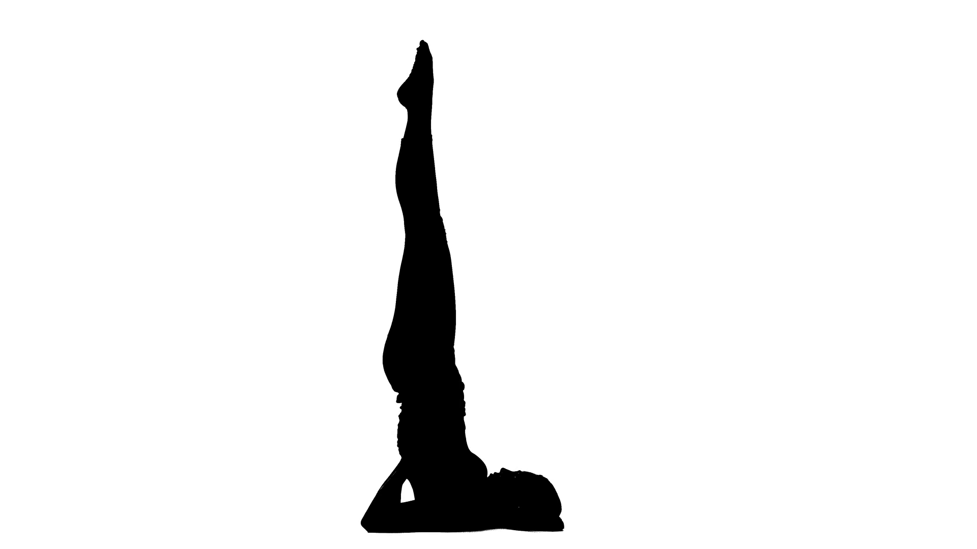 1920x1080 Girl Shows The Pose Candle. Silhouette Stock Video Footage