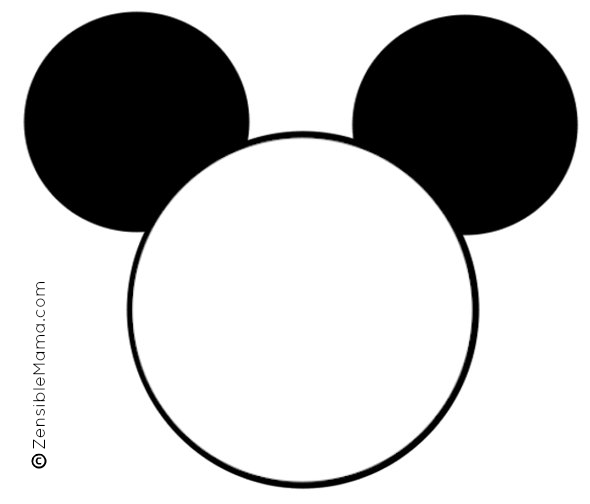590x504 Mickey Mouse Hand Template. Make Mickey Mouse Bags For Baby Shower